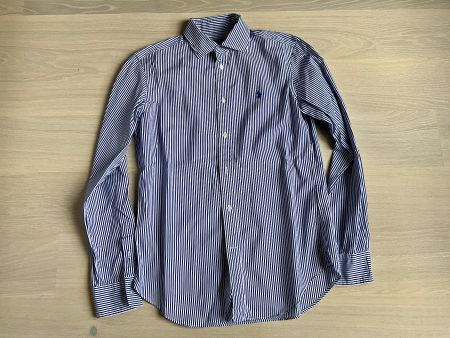 Chemise Polo Ralph Lauren rayée bleu blanc taille 4