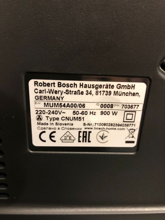 Bosch Küchenmaschine MUM54A00 (schwarz/weiss) | Kaufen auf Ricardo