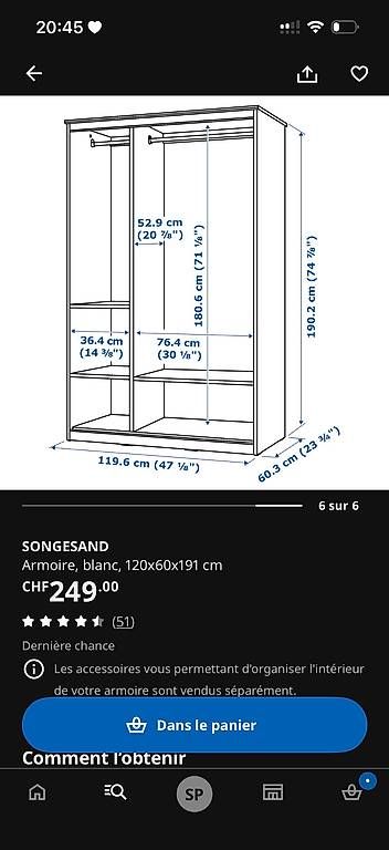 Ikea Armoires: Belle armoire – D'occasion à Gland par st20ch 1