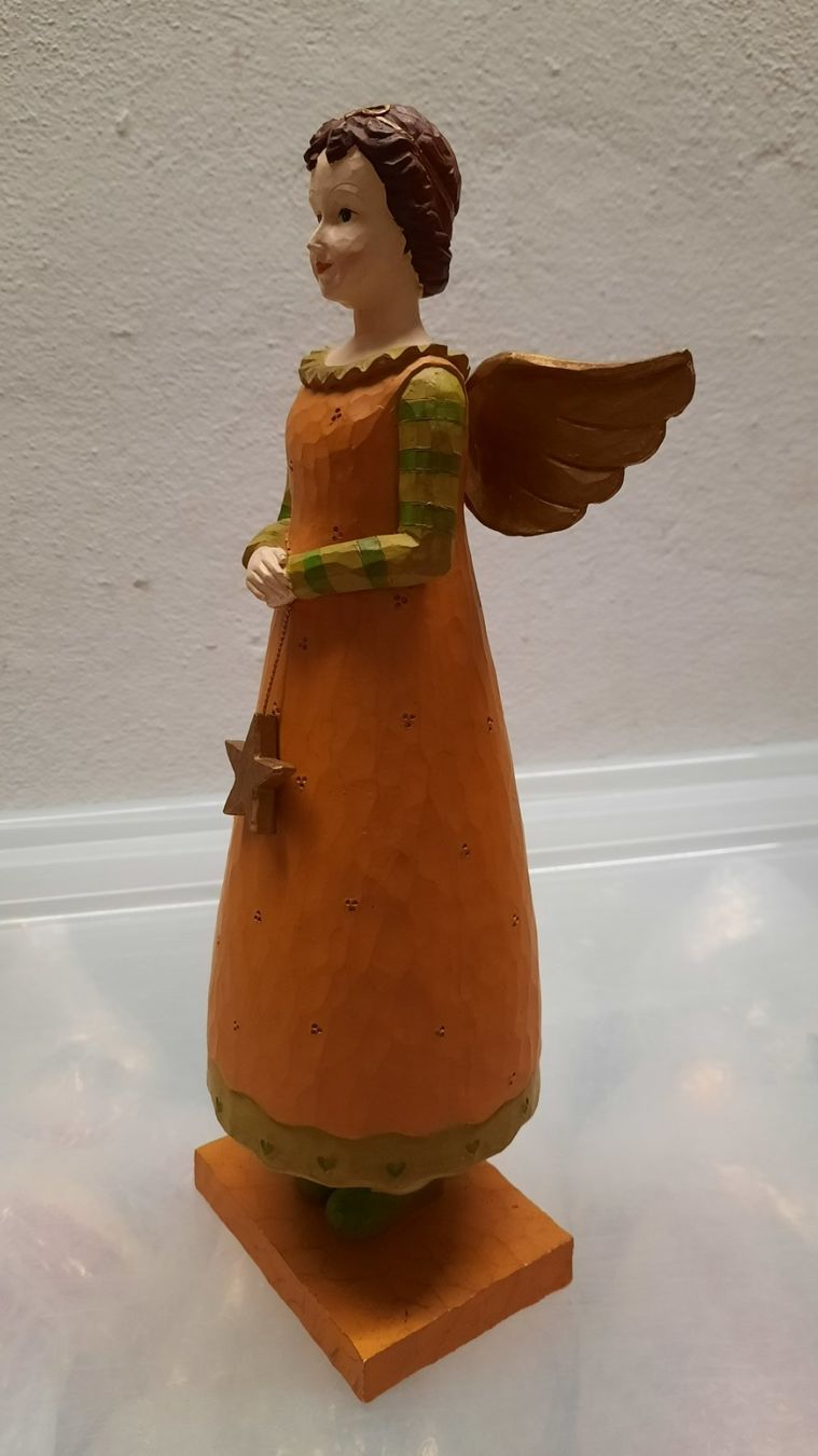 Statuette: Grosser, oranger Engel (Stehfigur) – Usato da Neftenbach venduto da DanielaS01020304 3