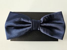 marine uni satin Fliege