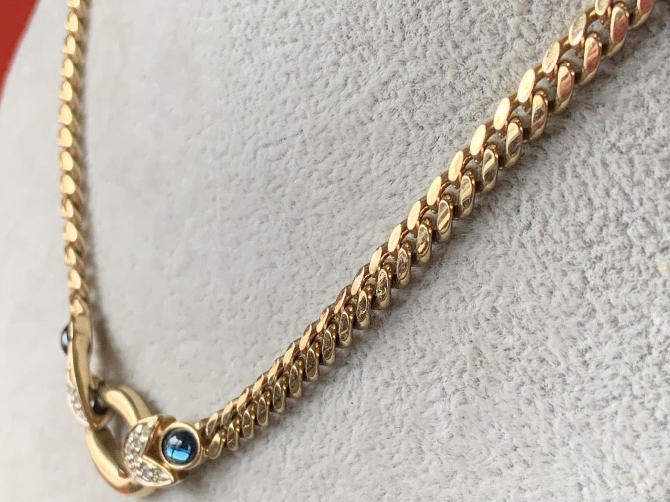 Catenine: Vergoldete kette Blau OVAL – Usato da Laufen venduto da Bellebellezza 3