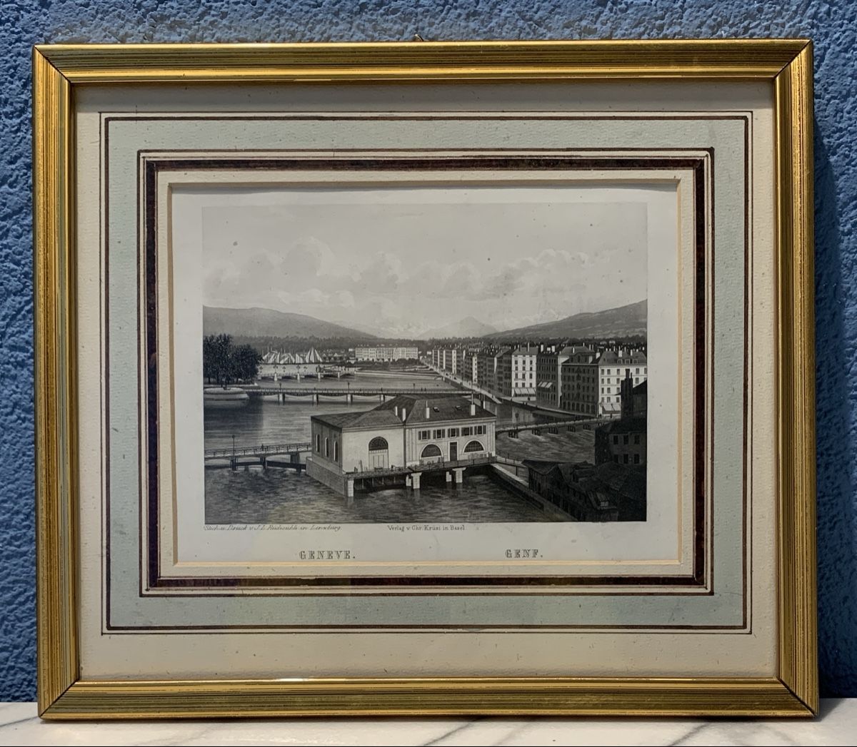 Stiche: Gravure FORCES MOTRICES A GENÈVE – Gebraucht aus Veytaux von Latourelle