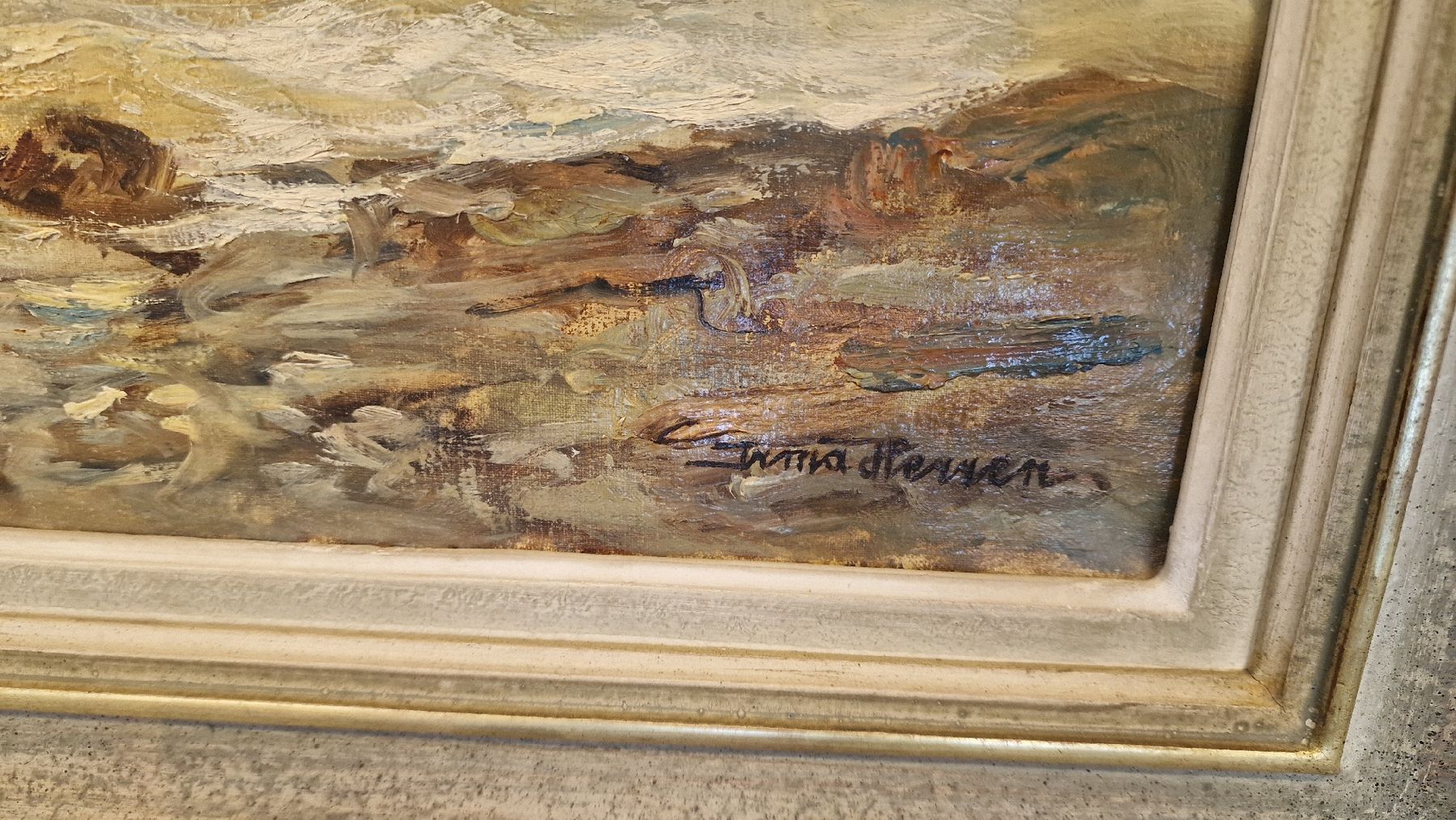 Dipinti: Ölgemälde, Meerlandschaft, signiert – Usato da BERN venduto da Intarsia 2