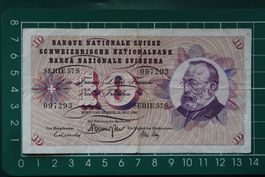 gottfried keller banknote 10 franken 1968