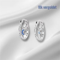 2,3 cm Ohrring 18k bezogen weissgold