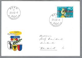 1957, ILL. FDC Z/331, ET-0 BERN