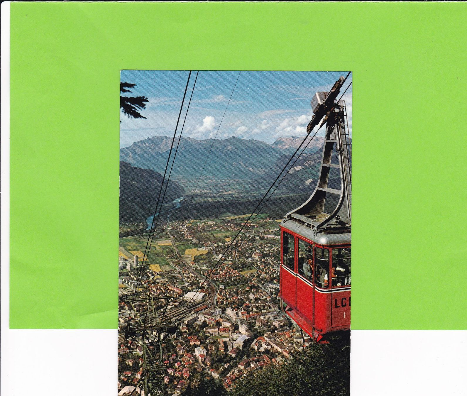 Cartoline postali: Chur, Luftseilbahn Brambrüesch – Usato da St. Peterzell venduto da neckertal