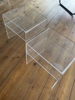 Retro Nachttisch / Beistelltisch Set aus Acrylglas