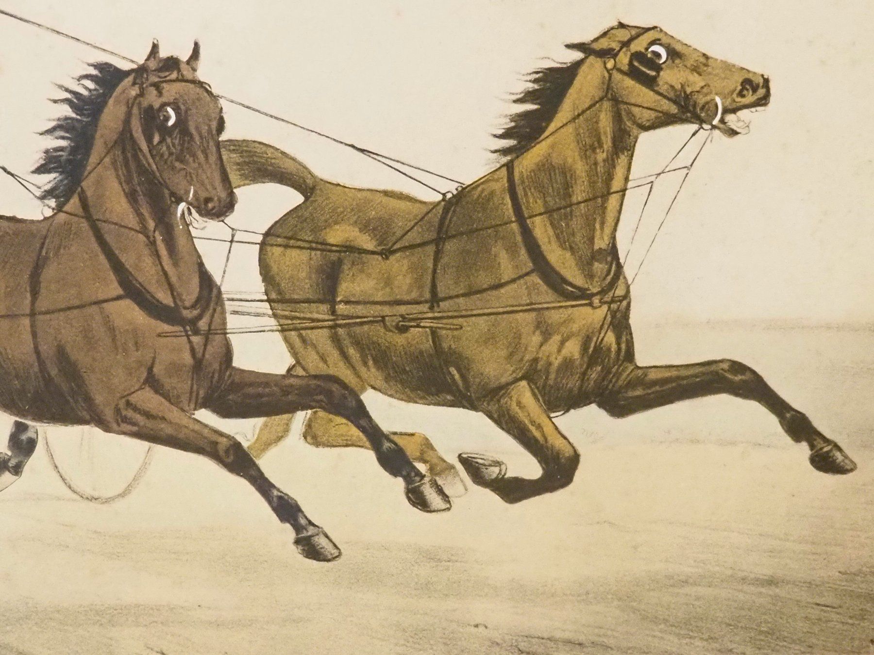 Grafiken & Lithographien: 2 HANDCOL. LITHOGRAPHIEN, A FAST TEAM "OUT ON THE LOOSE", – Gebraucht aus Ebnat-Kappel von carastellabella 8
