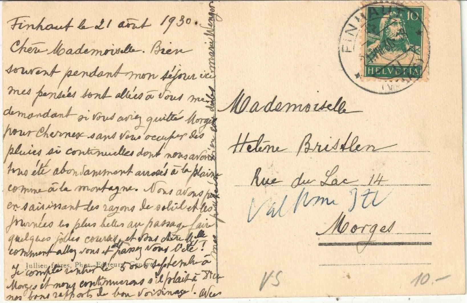Cartoline postali: Finhaut - Partie du Village – Usato da Ettingen venduto da Kartenplanet 1
