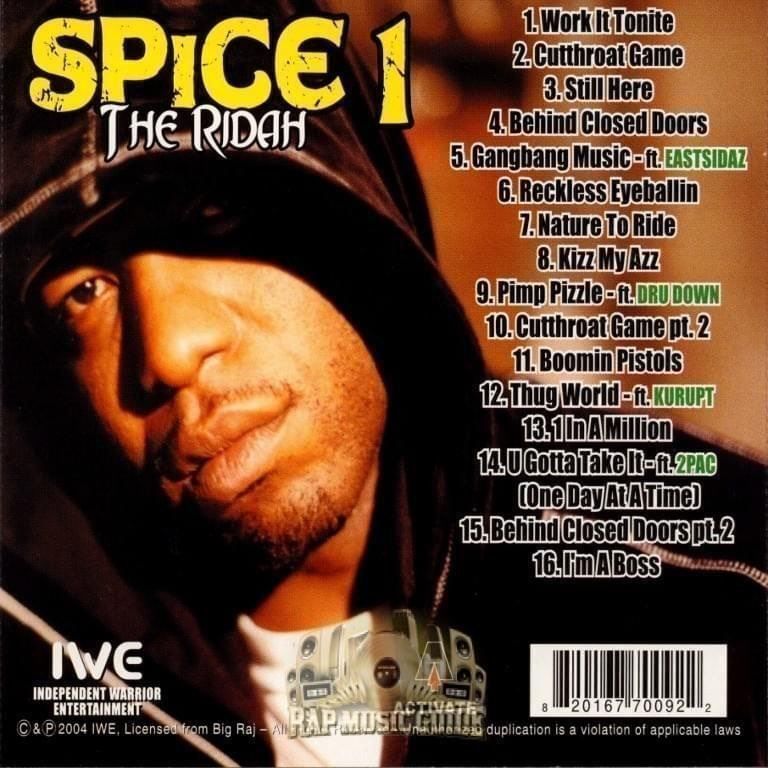 CD: CD: Spice 1 - The Ridah (2004 Activate) – Nuovo e nell'imballaggio originale da Oensingen venduto da chilli63 1