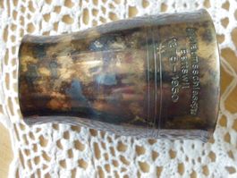 Alte Zinn Tasse - Bäumlischiessen Bertswil 1875/1950 Rarität