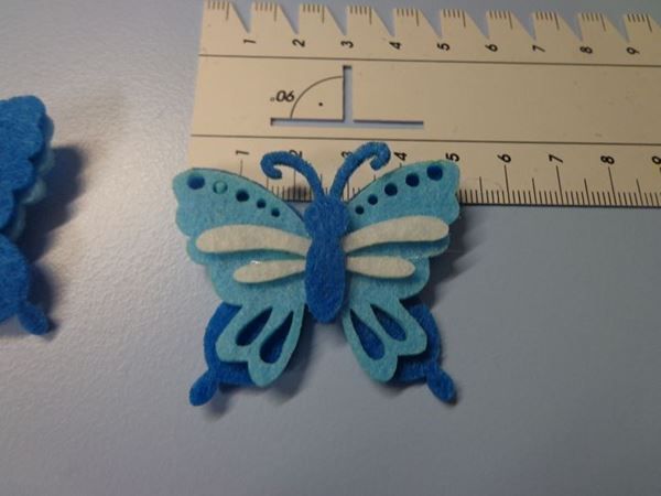 Musikinstrumente: Papillon feutrine 3 tons 5cm BLEU 3D – Neu und originalverpackt aus St-Imier von goodber 2