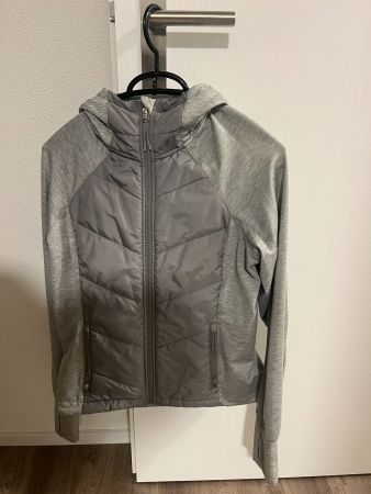 Sportjacke mit Kapuze grau Grösse S