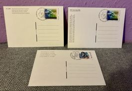 Cartes postales cyclisme et Carnaval, année 2000