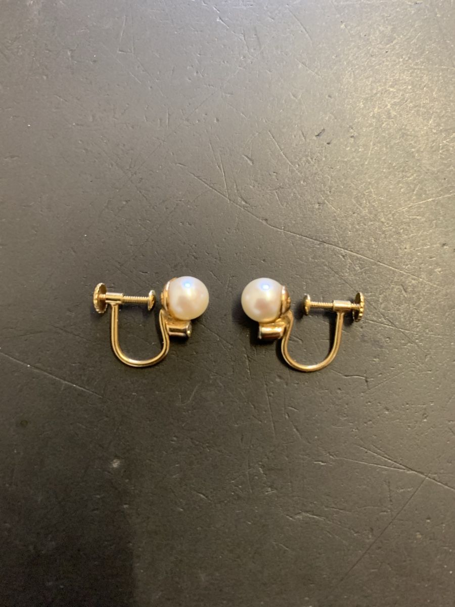 Ohrringe & -stecker: Ohrschmuck Gelbgold mit Perlen und Stein – Gebraucht aus Murgenthal von Ivy69 1
