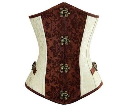 Korsett im Steampunk Gothic Stil Orange Emperial M-L-XL-XXL