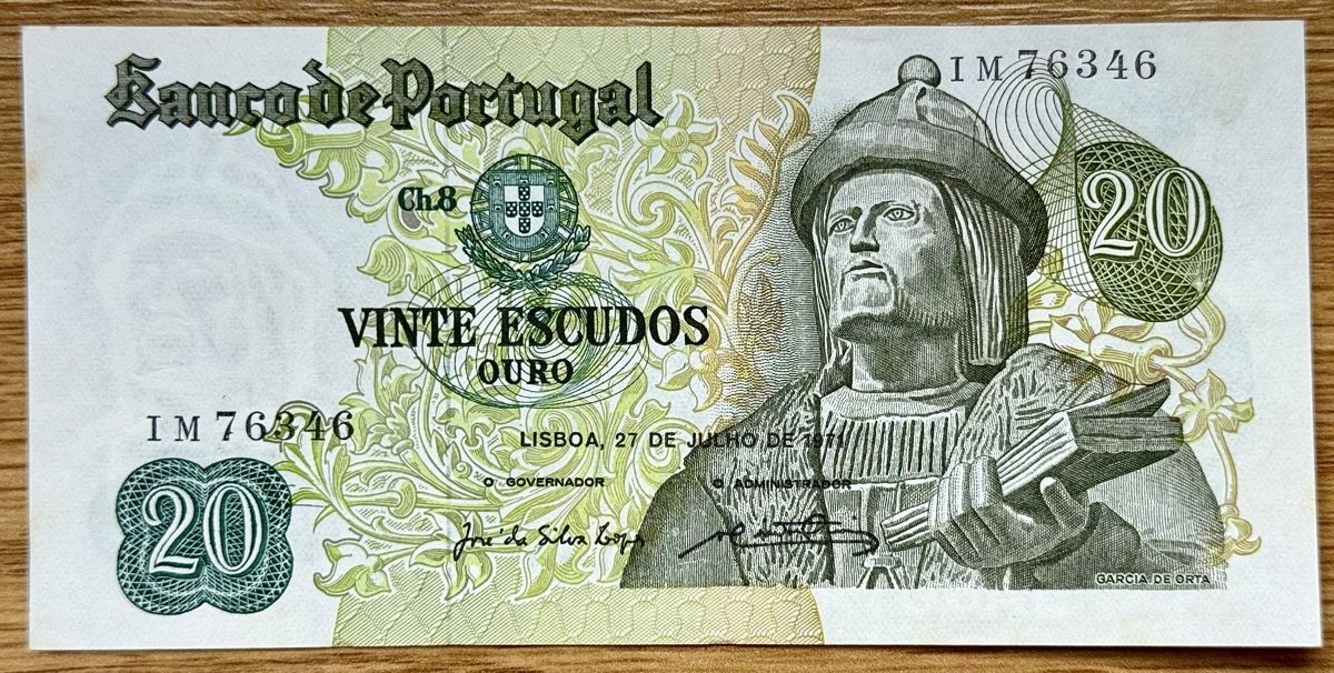 Banconote: 20 Escudos Portugal 1971!!! UNC!!! – Nuovo (secondo la descrizione) da Oberentfelden venduto da NunoLouro