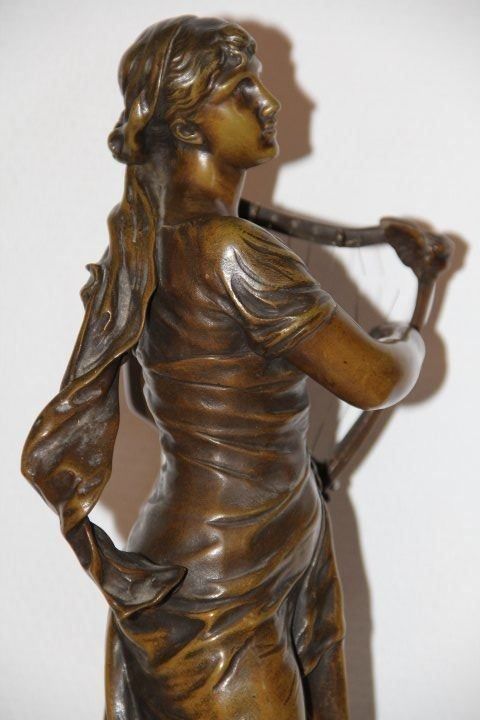 Sculture & Statue: Antique sculpture en bronze signe . – Usato da Praz (Vully) venduto da pikuluka1 6