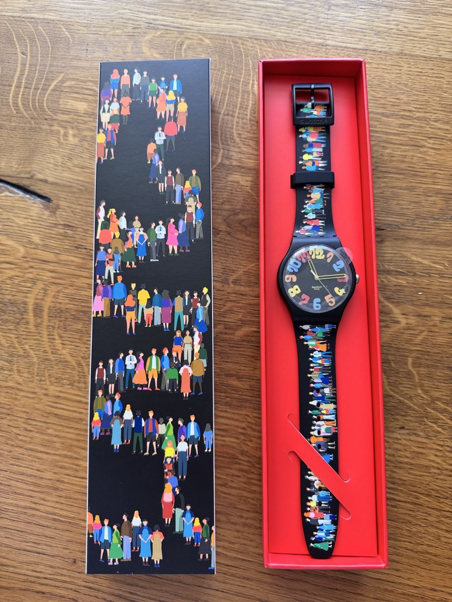 Swatch Orologi: Swatch Aktionärsuhr 2023 – Nuovo e nell'imballaggio originale da Basel venduto da Romandi
