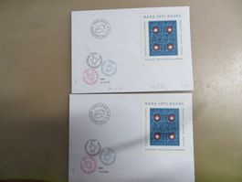 2 Briefe FDC NABA 1971 Basel