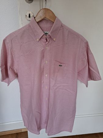 Chemise vintage Lacoste rose taille 40 courte manches 