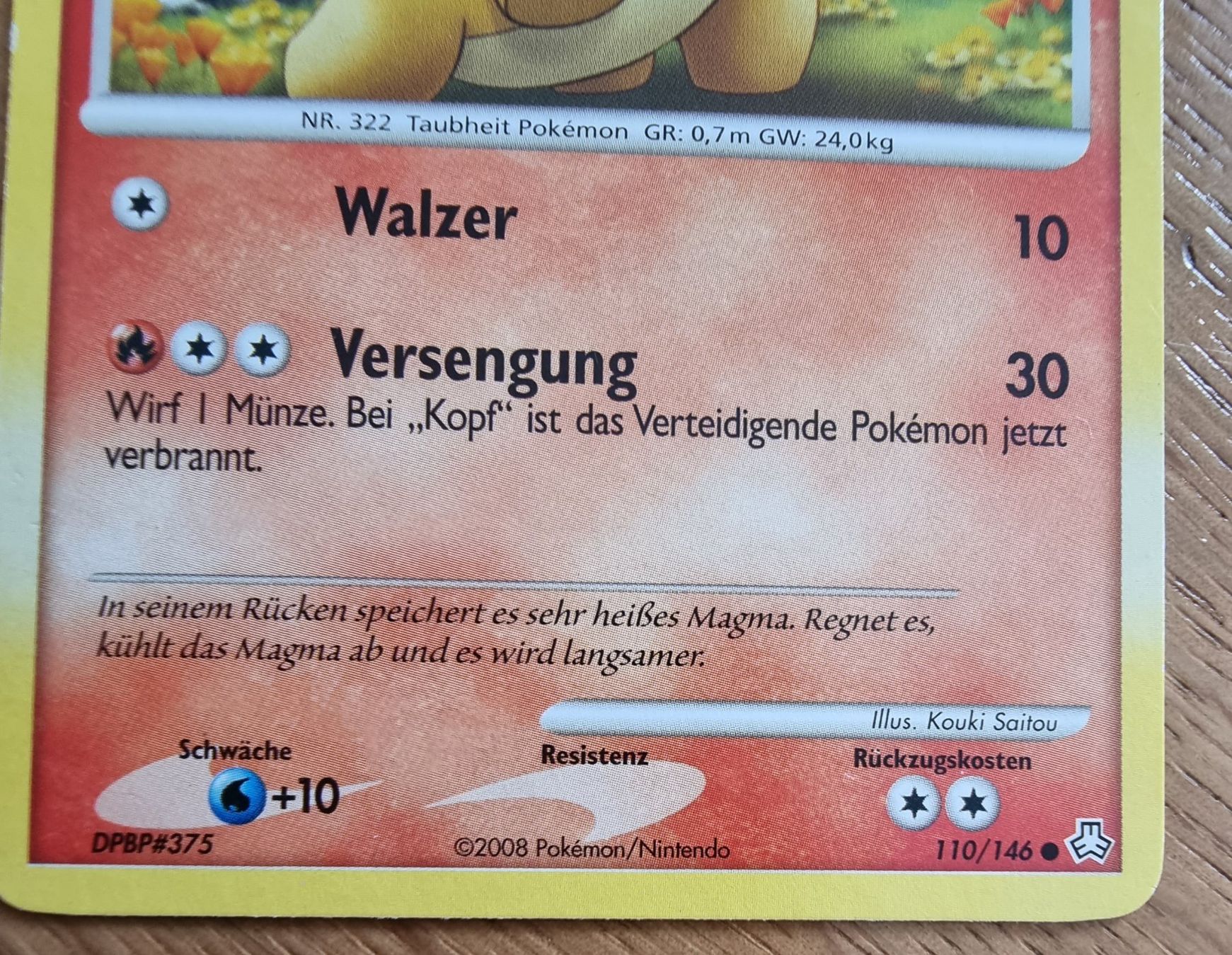 Pokémon Carte collezionabili: Pokémon Camaub 2008 DE 110/146 – Usato da Roggwil BE venduto da S_Cards 1