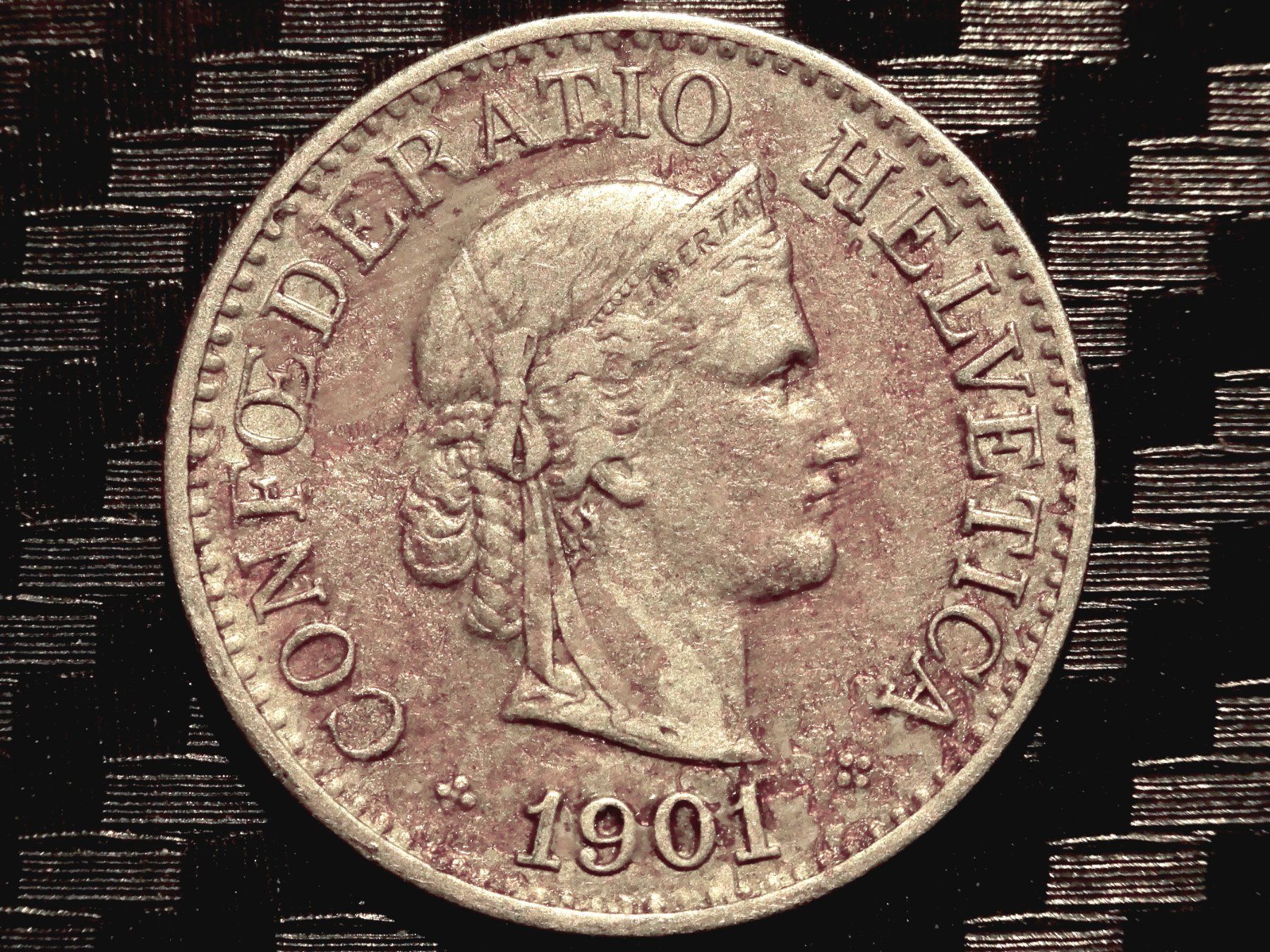 Tutti le monete: 1901 - 10 cts. 1.00 Mio.!!! 2.96gr!! – Usato da Courgenay venduto da ZubR237