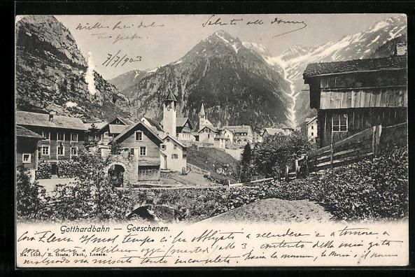 Ansichtskarten: AK Goeschenen /Gotthardbahn, Panorama – Gebraucht aus Berlin von bartko-reher