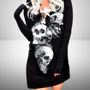 🖤Lässiges Langarm-Kapuzen-Sweatshirt mit Kordelzug/M(38)🖤