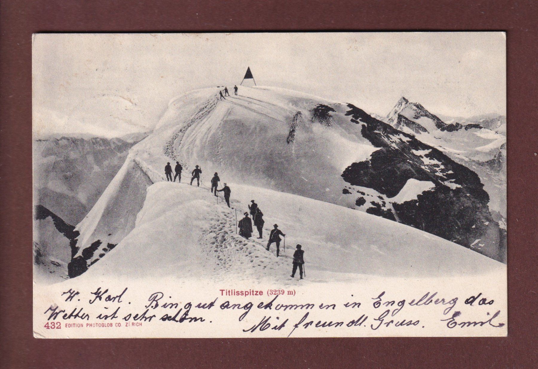 Cartoline postali: TITLISSPITZE - 1905 – Usato da Pully venduto da nicecards