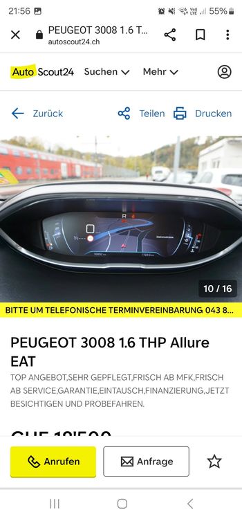 PEUGEOT 3008 1.6 THP Allure EAT