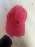 Casquette Polo Ralph Lauren rouge réglable en coton
