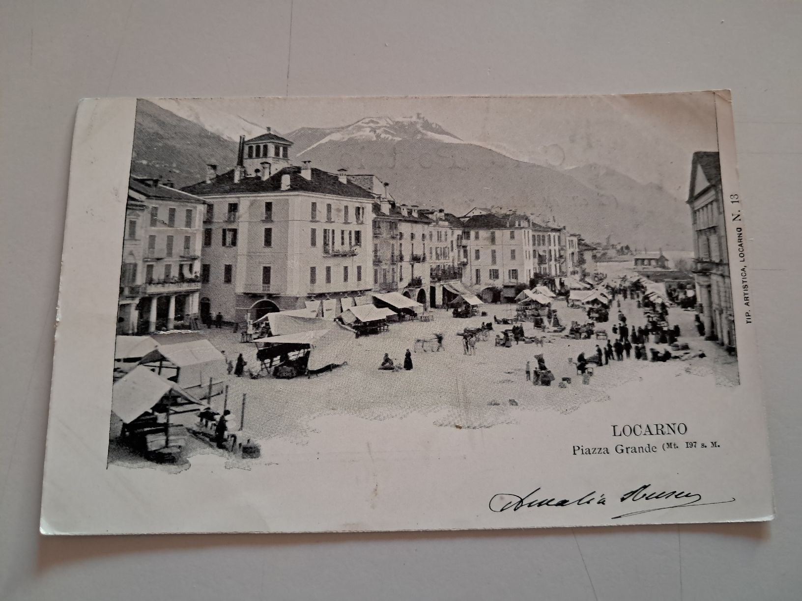 Cartoline postali: Locarno piazza Grande – Usato da Gorduno venduto da ema_7yhp