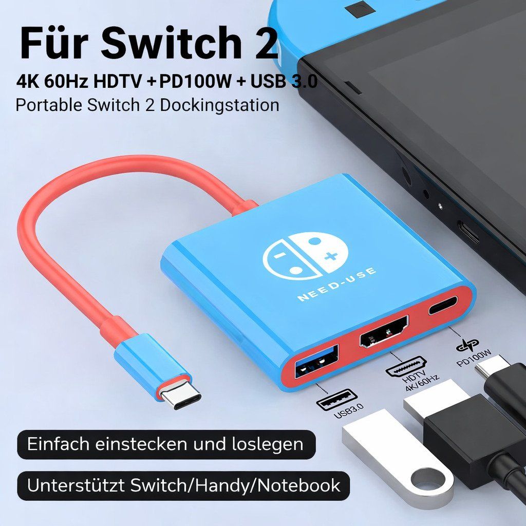 Docking station: Nintendo Switch 2 Docking Station USB-C HDMI USB 3.0 – Neuf avec emballage d'origine à Winterthur par SwissTechStore