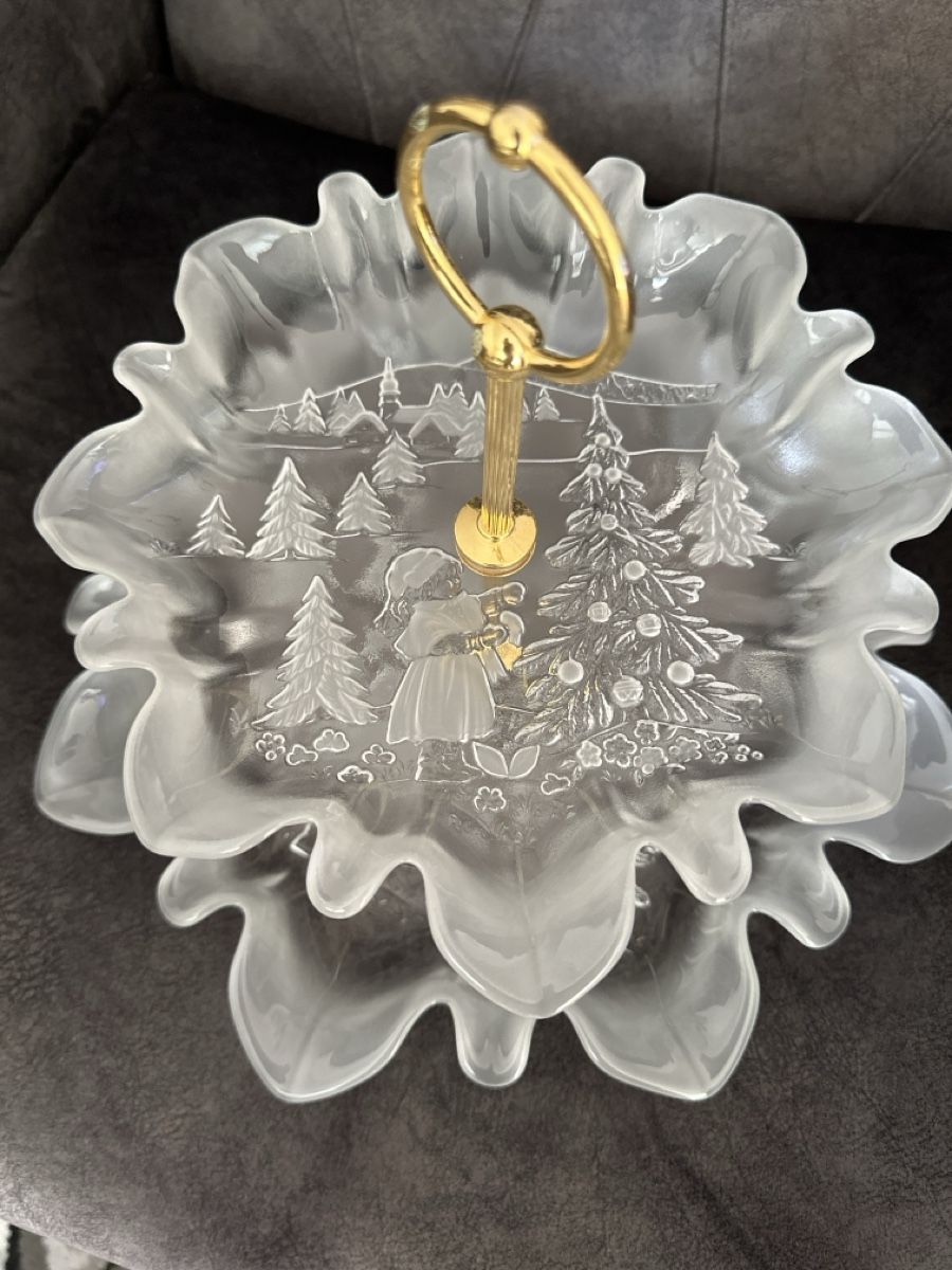 Piatti di portata: Etage Platte Glas Winter Weihnachten – Usato da Wetzikon ZH venduto da oez_fl2f