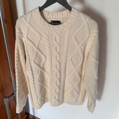 ASOS cream cable Knitjumper