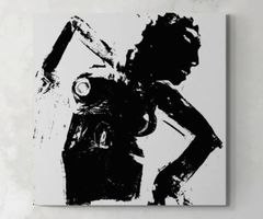 Schwarz Weiss Moderne Kunst Expressionismus Woman Abstrakt