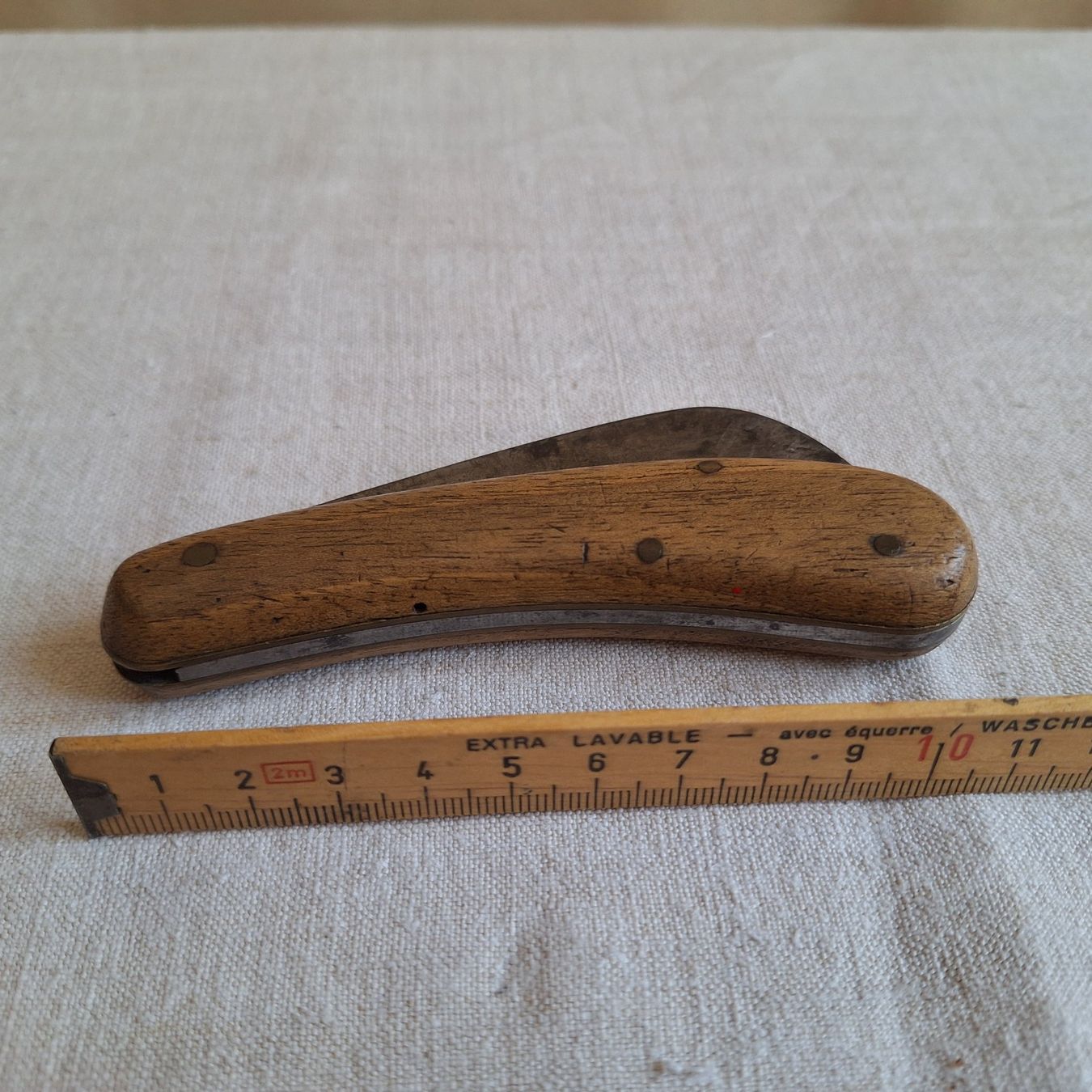 Zubehör: Altes Klappmesser, Holzgriff, Initialen J Z – Gebraucht aus Winterthur von Goldpipau 9