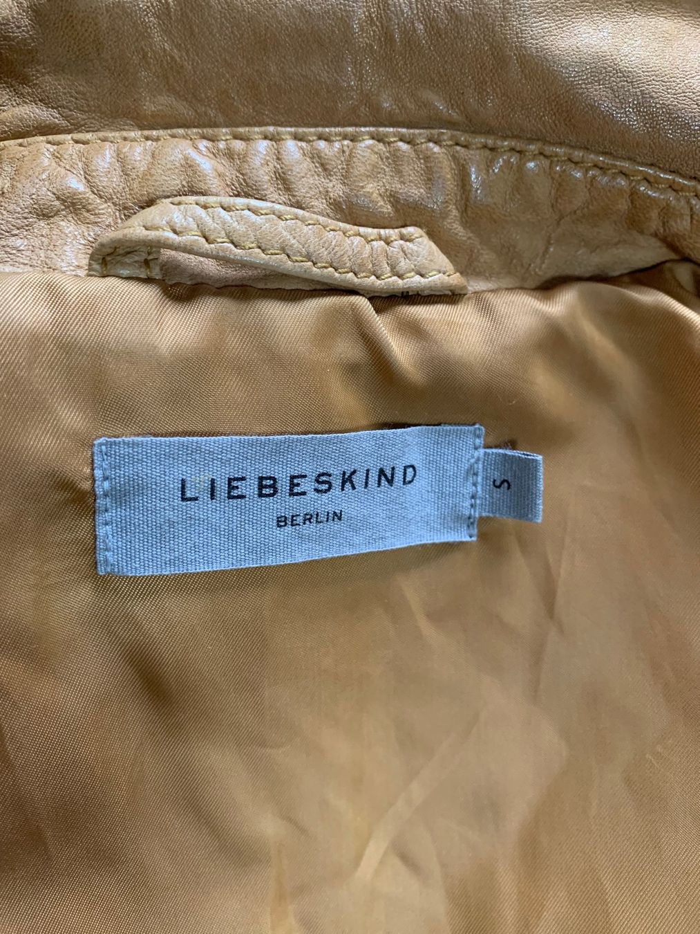 Liebeskind Giacche: Liebeskind Lederjacke Gr. S curry – Usato da Thun venduto da Crown7 4