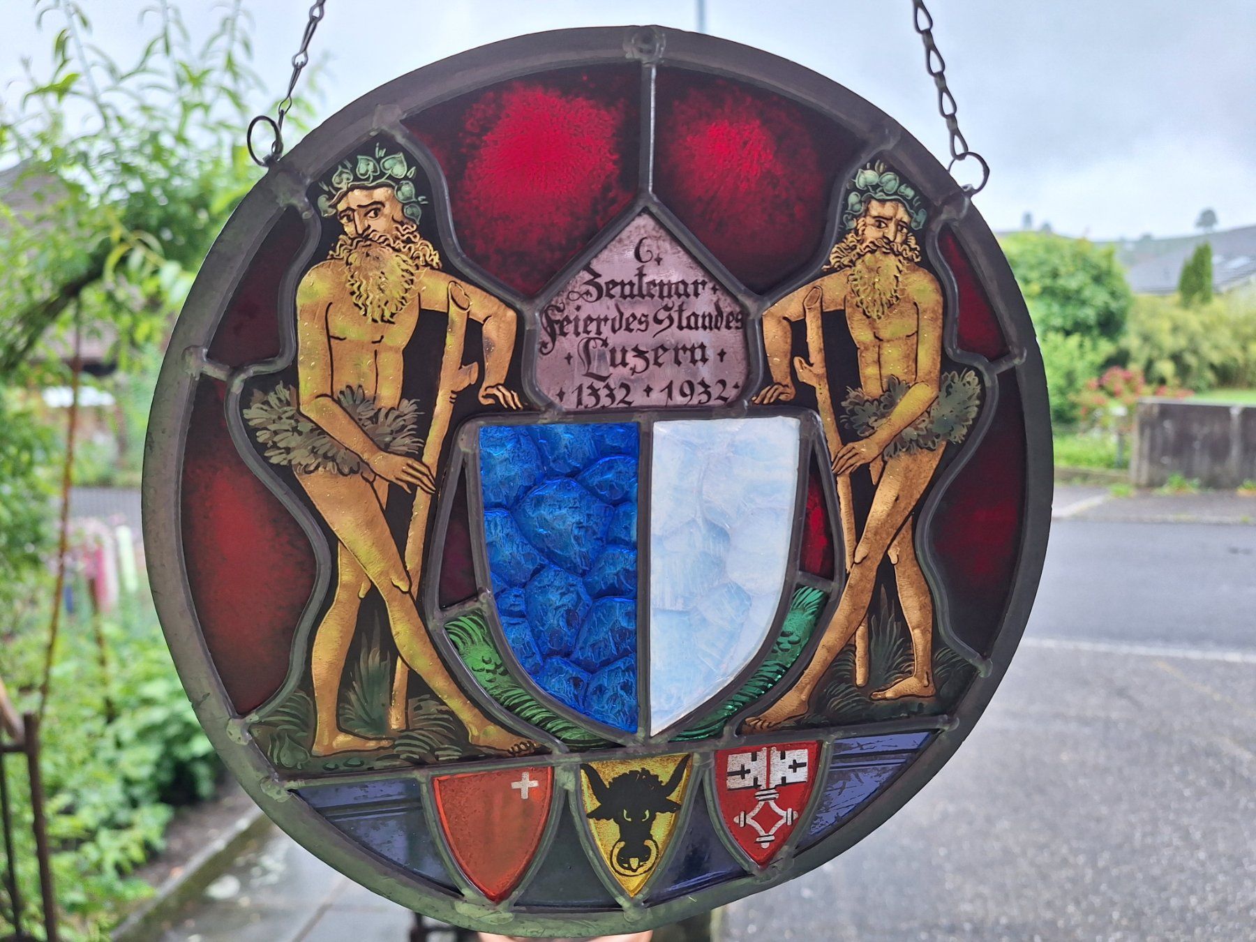Sonstige Antiquitäten & Kunst: HÜBSCHE ANTIKE WAPPENSCHEIBE 1932 – Gebraucht aus Huttwil von Kunterbuntli