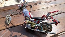 Deko Chopper, Motorrad aus Dosen, Handarbeit, Unikat
