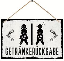Schild "Getränkerückgabe"