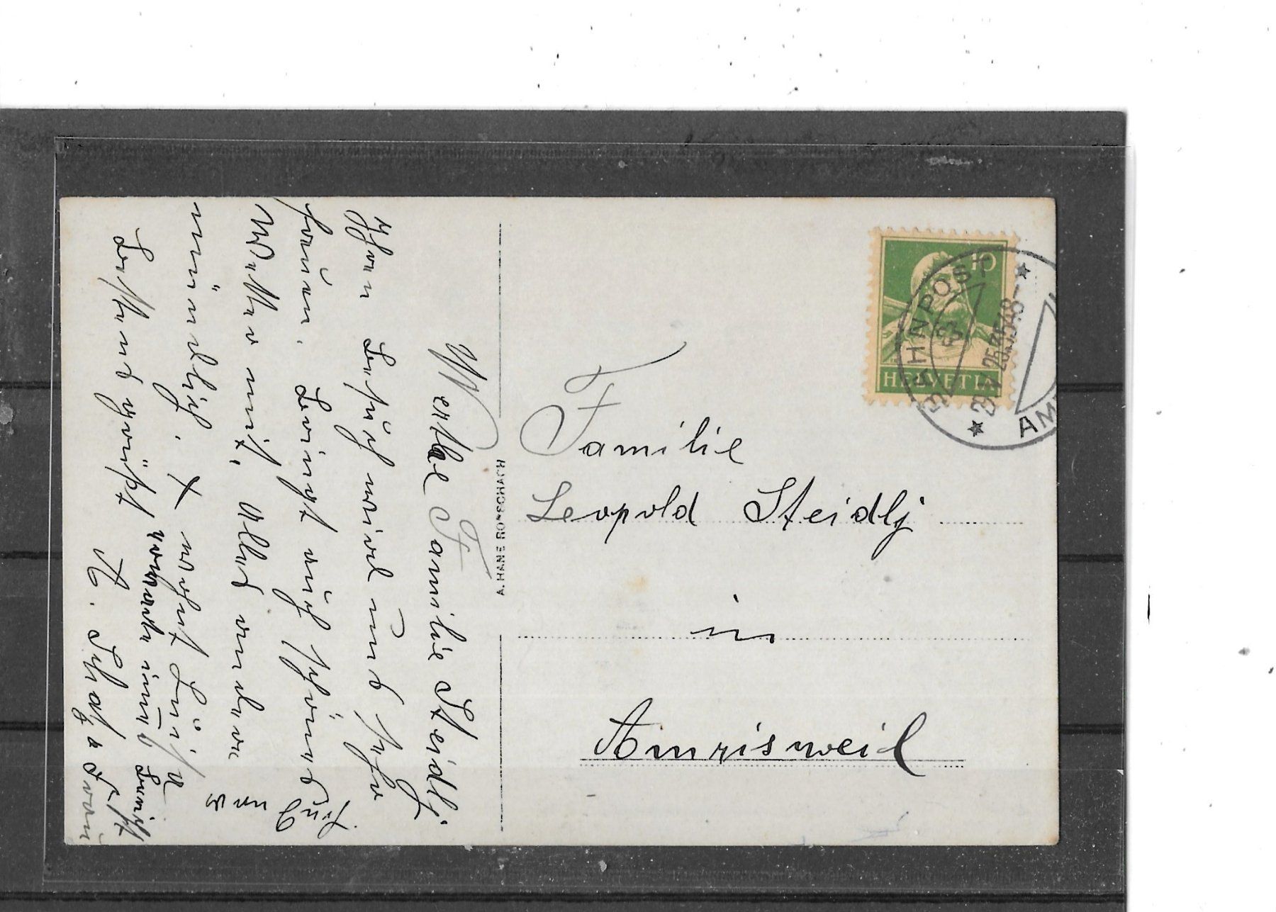 Ansichtskarten: SG Oberuzwil 1925 – Gebraucht aus Schocherswil von Wilare 1