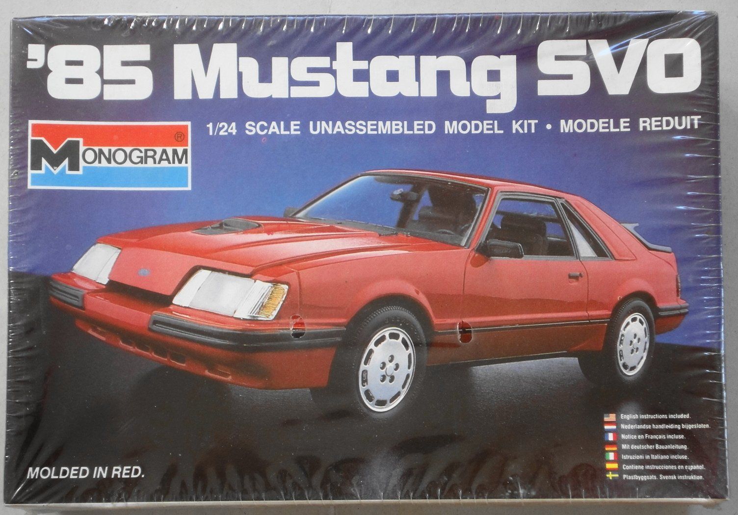 Kit di modellismo & Modellini statici: MONOGRAM '85 FORD MUSTANG SVO 1:24 – Nuovo (secondo la descrizione) da Frümsen venduto da Malibu69