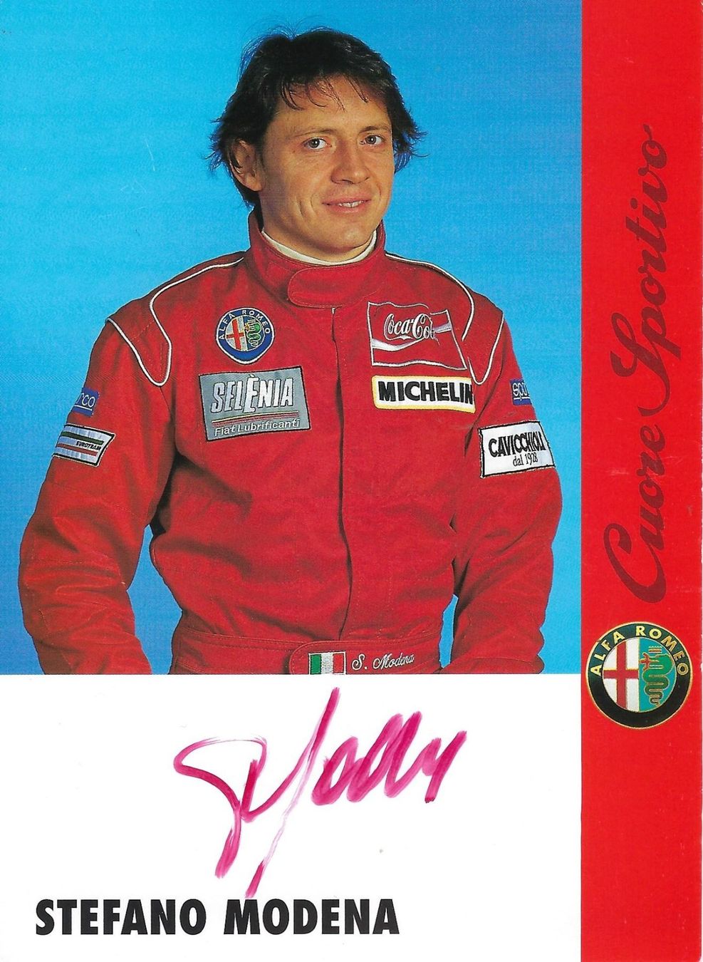 Autografi: Stefano Modena, DTM, Alfa 155 V6 Ti – Usato da Aarburg venduto da Hktm