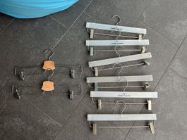 8 Skirt Pants Clip Hangers Hosenbügel Klemmbügel Rockbügel
