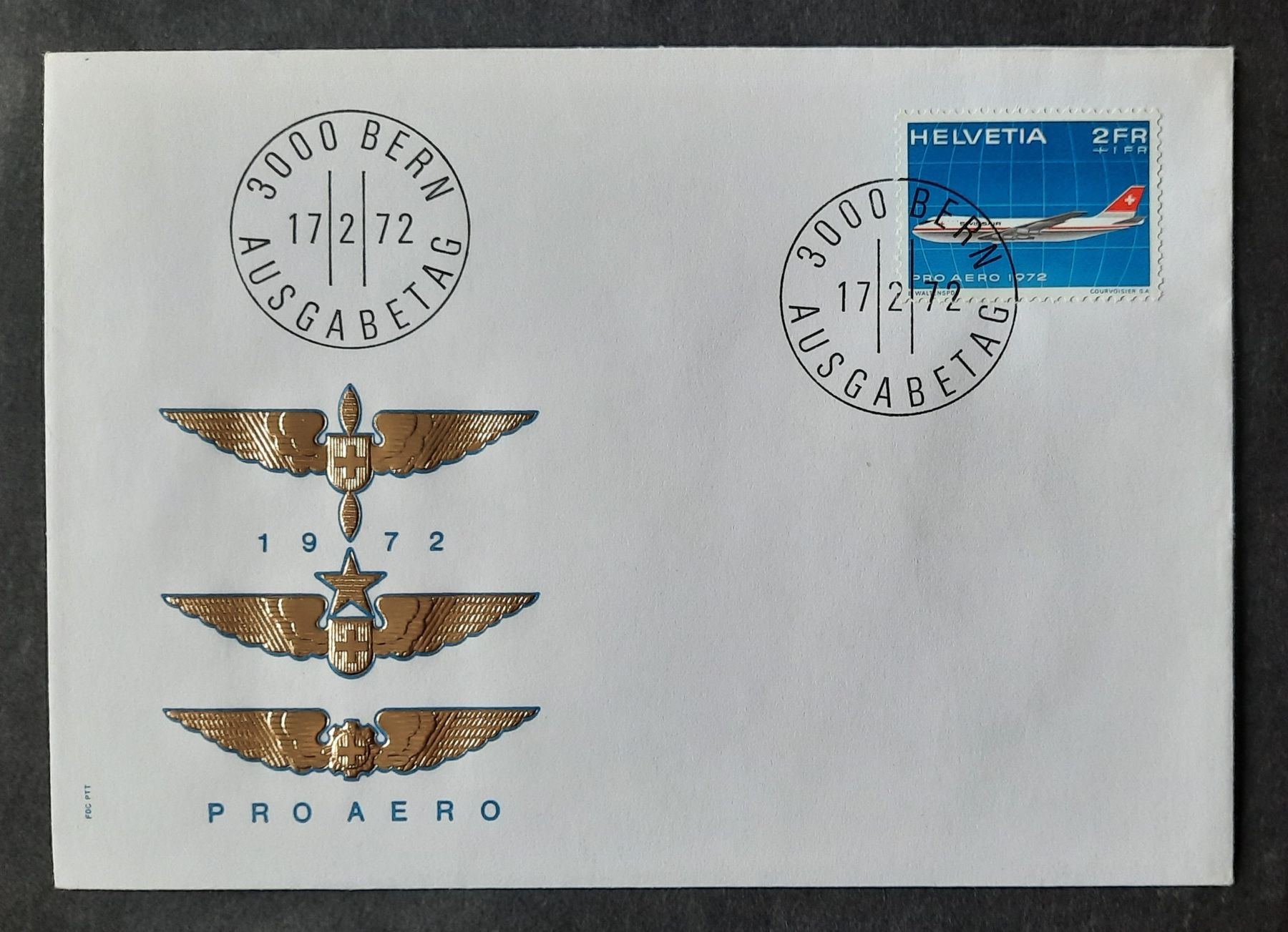 Tutti i francobolli: 12-21-3 PRO AERO FDC 17.2.72 – Usato da GENEVE venduto da Pjeronimo