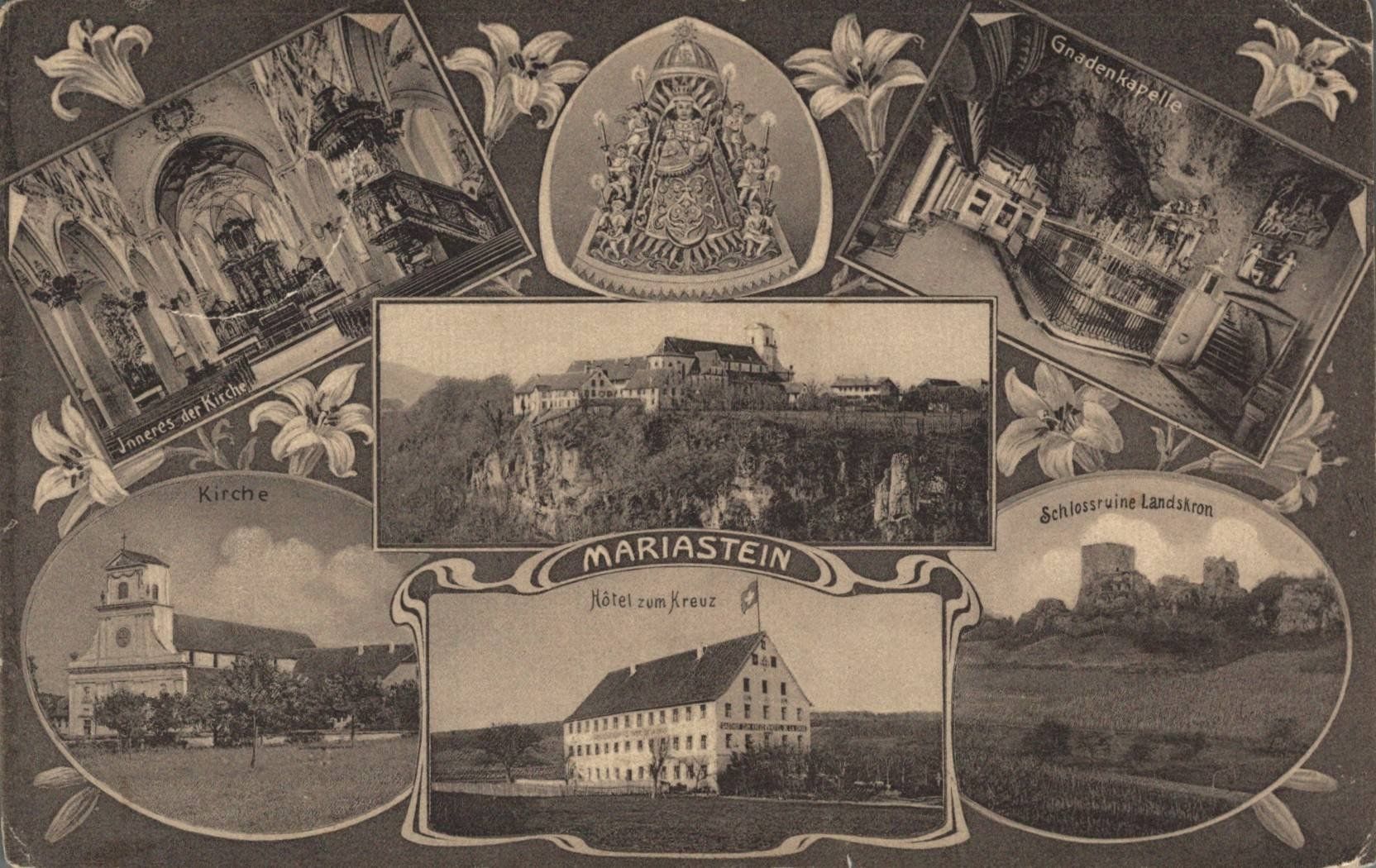 Cartoline postali: Alte Ansichtskarte Mariastein mit Stempel, 1973 – Usato da Luzern venduto da Kartenansicht